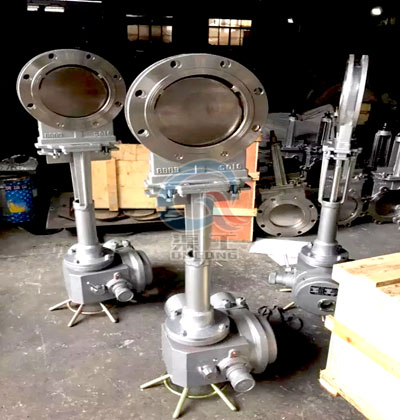 PZ973電動刀型閘閥實(shí)物圖